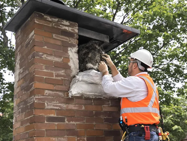 Humane removal of debris and animals by Cypress Chimney Sweep in Cypress, CA
