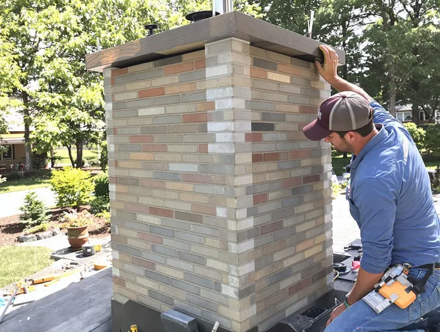 Cypress Chimney Sweep completing a modern chimney remodel in Cypress, CA