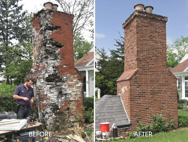 Cypress Chimney Sweep performing a full chimney restoration in Cypress, CA