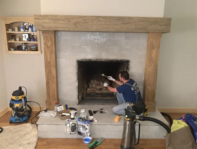 Detailed creosote removal process by Cypress Chimney Sweep in Cypress, CA