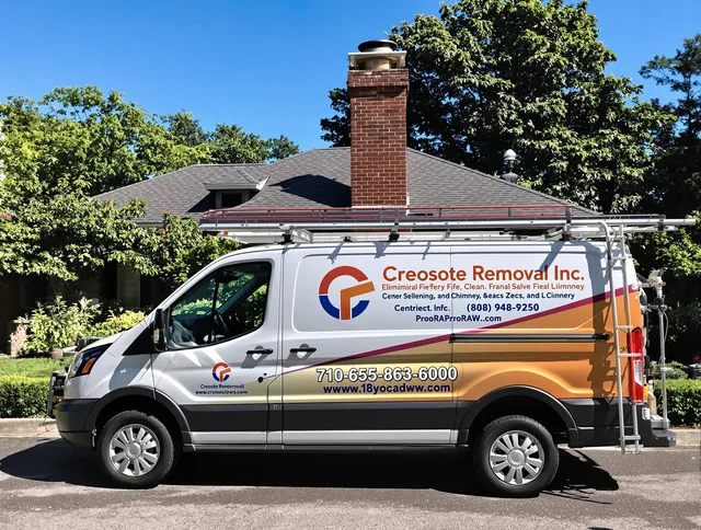 Cypress Chimney Sweep technician removing creosote safely in Cypress, CA
