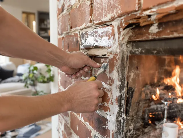 Routine fireplace repair by Cypress Chimney Sweep in Cypress, CA