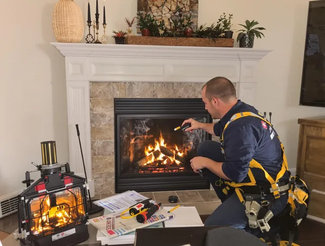 Safety-focused fireplace inspection by Cypress Chimney Sweep in Cypress, CA